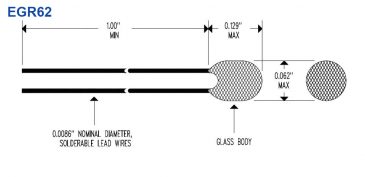EGR62 Glass Body Dimensional Drawing